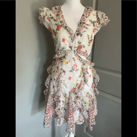 NWOT ALICE + OLIVIA Mitzi Cutout Minidress - Picture 1 of 10